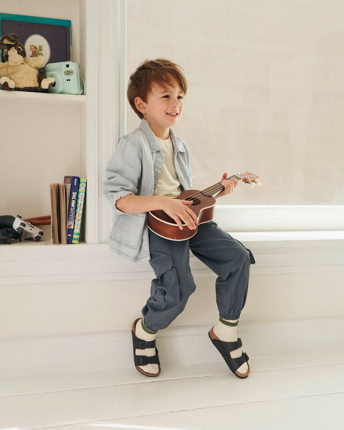 BIRKENSTOCK ARIZONA KIDS BIRKO FLOR | BLACK