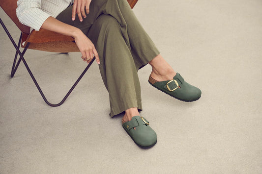 BIRKENSTOCK BOSTON BIG BUCKLE NUBUCK | THYME