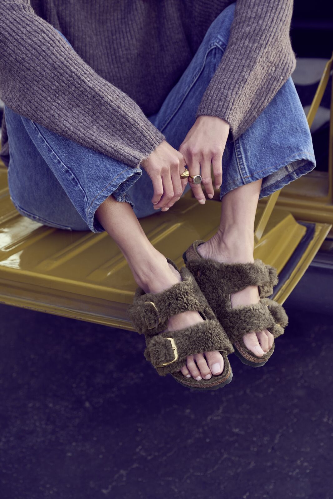 BIRKENSTOCK ARIZONA BIG BUCKLE SHEARLING | GRAY