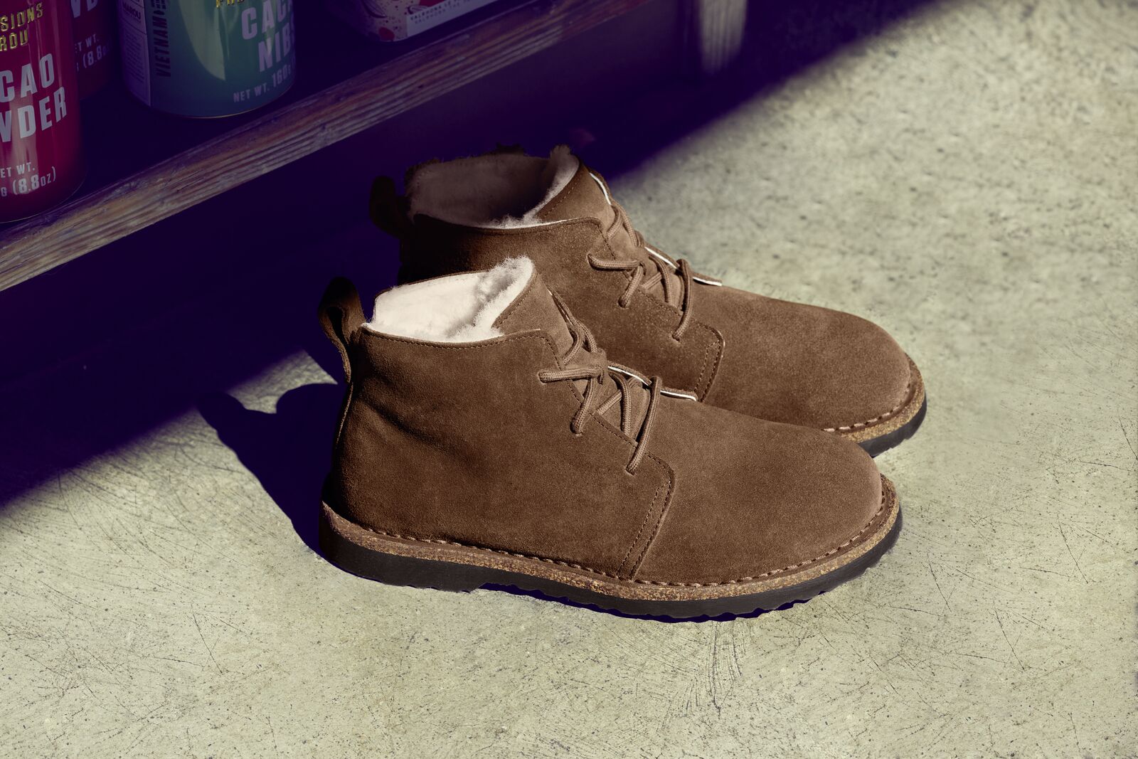 BIRKENSTOCK UPPSALA MID SHEARLING SUEDE | DARK TEA