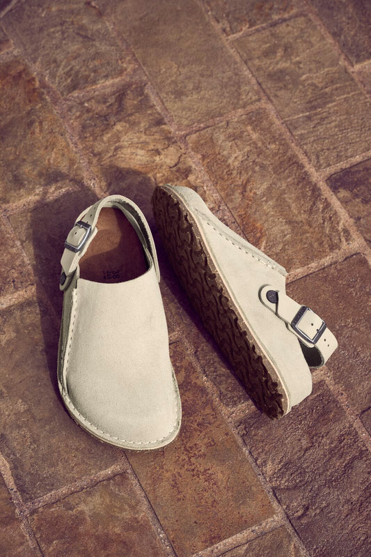 BIRKENSTOCK LUTRY SUEDE | EGGSHELL