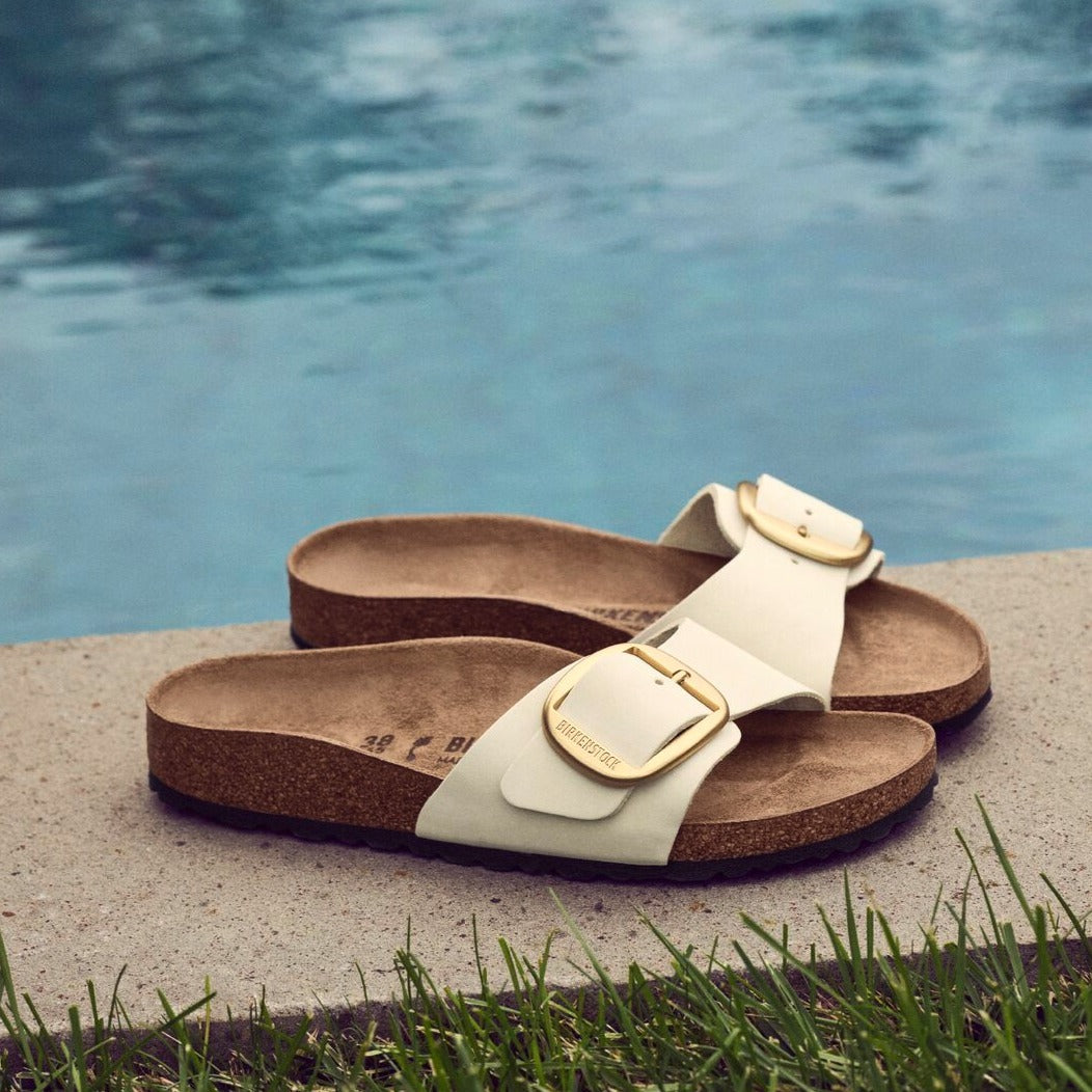 BIRKENSTOCK MADRID BIG BUCKLE NUBUCK | ECRU