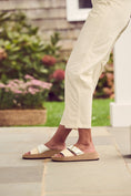 Load image into Gallery viewer, BIRKENSTOCK ALMINA LEATHER/RAFFIA | NATURAL/WHITE
