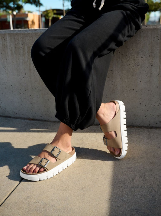 BIRKENSTOCK ARIZONA CHUNKY LEATHER | WARM SAND