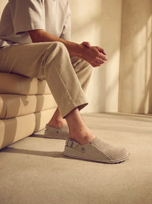 BIRKENSTOCK LUTRY PREMIUM SUEDE | GRAY TAUPE