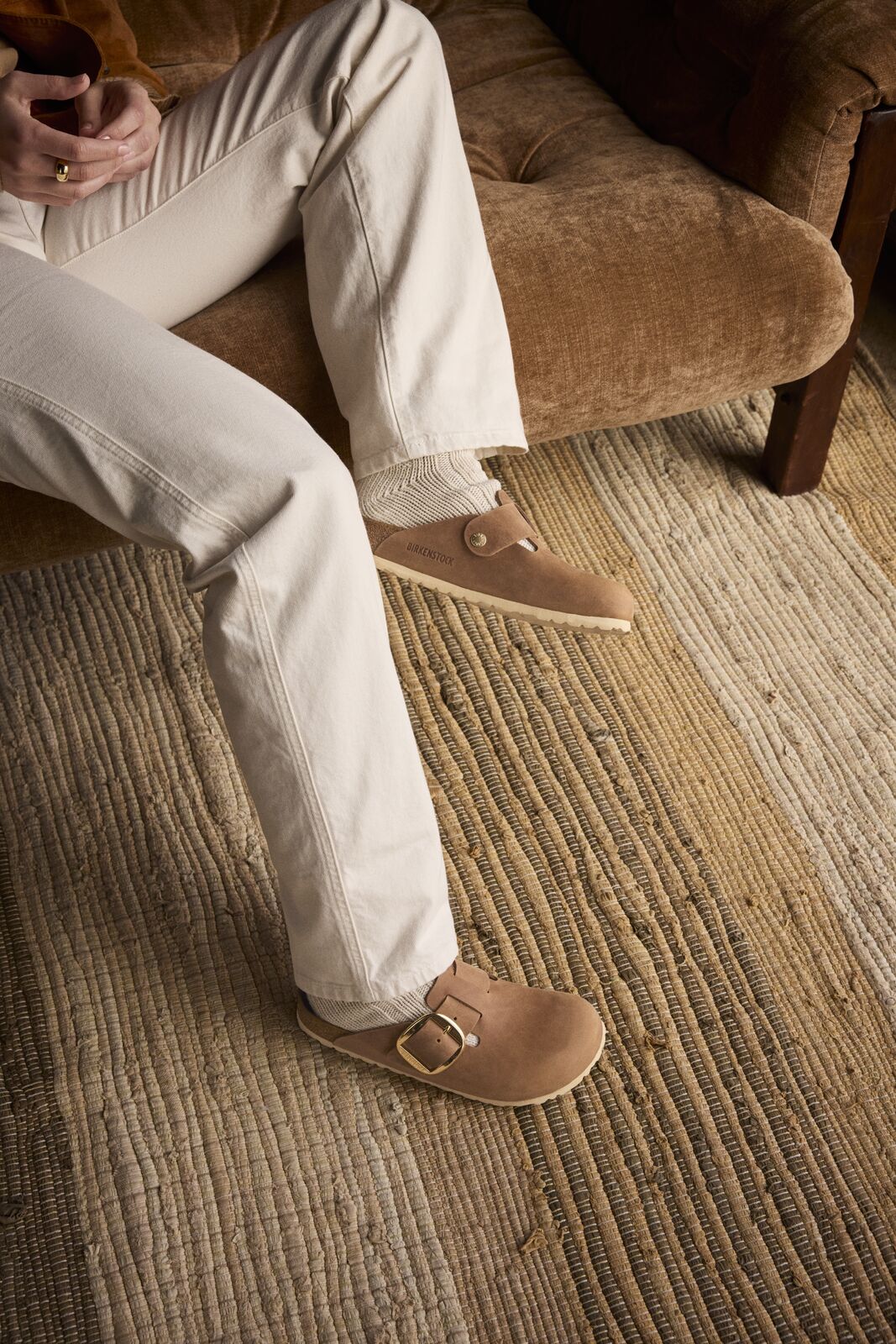 BIRKENSTOCK BOSTON BIG BUCKLE LEATHER | COGNAC