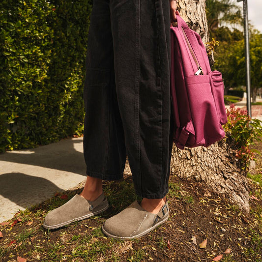 BIRKENSTOCK LUTRY PREMIUM SUEDE NARROW | GRAY TAUPE