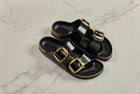 BIRKENSTOCK ARIZONA BIG BUCKLE HIGH SHINE | BLACK