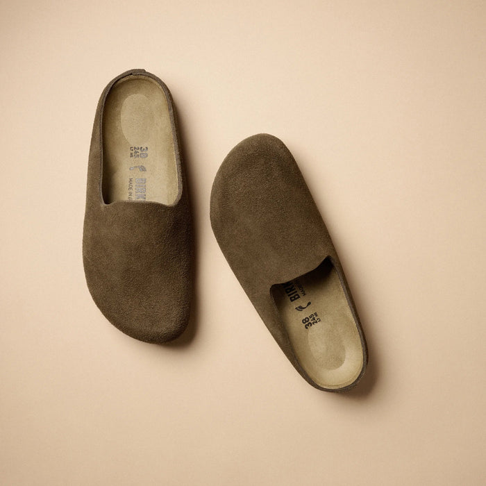 BIRKENSTOCK AMSTERDAM WRAPPED SUEDE | CARAFE