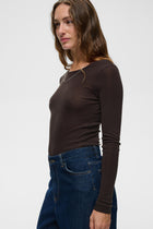 IN WEAR FANG LONG SLEEVE TSHIRT | CHOCOLATE BROWN