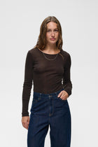 IN WEAR FANG LONG SLEEVE TSHIRT | CHOCOLATE BROWN