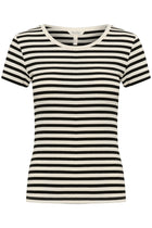 PART TWO ROCHELLE TEE | BLACK STRIPE