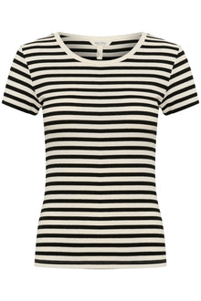 PART TWO ROCHELLE TEE | BLACK STRIPE