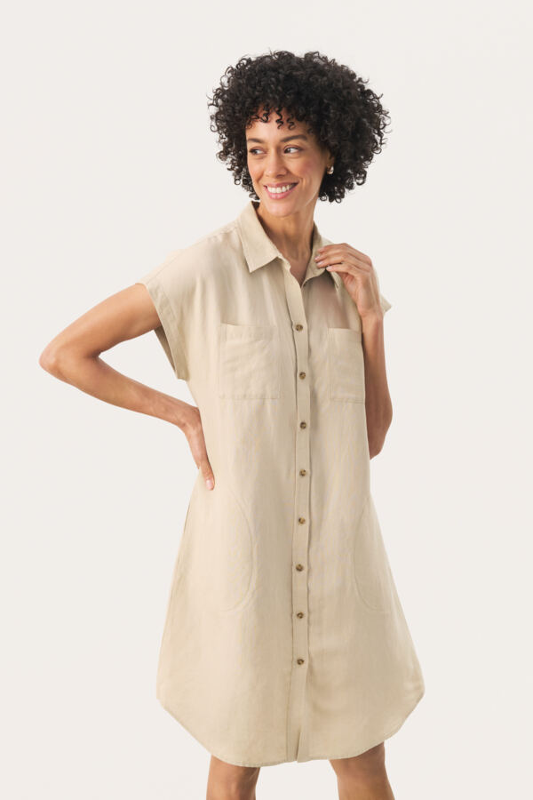 PART TWO ELLENA DRESS | WHITE PEPPER