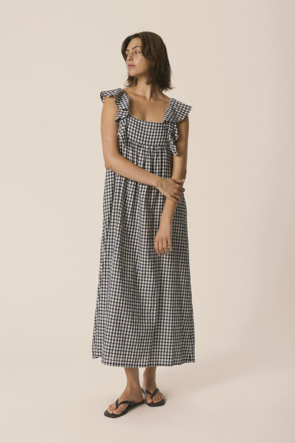PART TWO BIRTHINE DRESS | BLUE CHECK