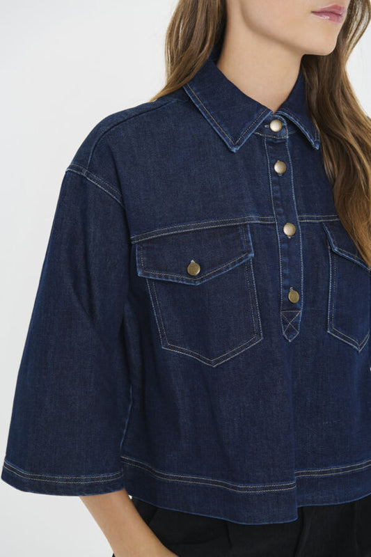 SAINT TROP LOESA SHIRT | DARK BLUE DENIM