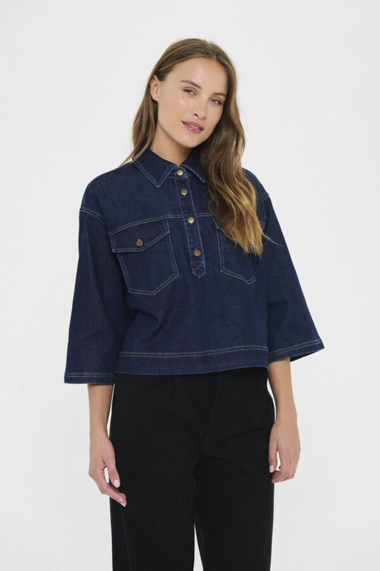 SAINT TROP LOESA SHIRT | DARK BLUE DENIM