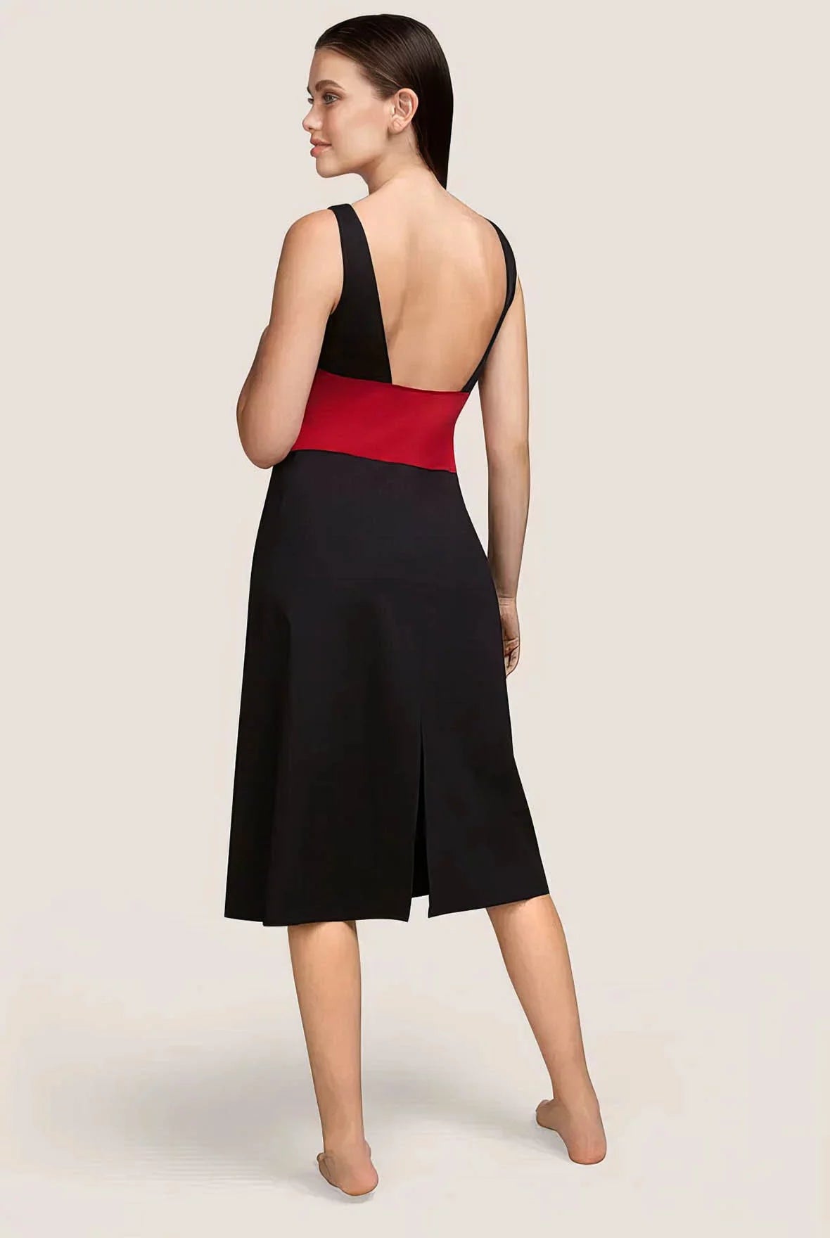 SARDA BEAUVOIR DRESS | BLACK/RED