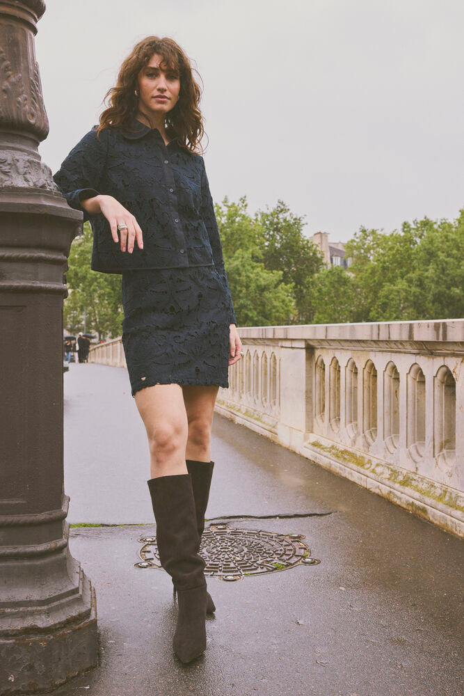 FRANSA GABRIELLE SKIRT | SALUTE BLUE