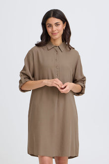 FRANSA JETT DRESS | BROWN