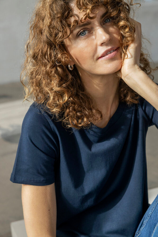 FRANSA ZASHOULDER TEE | DARK BLUE