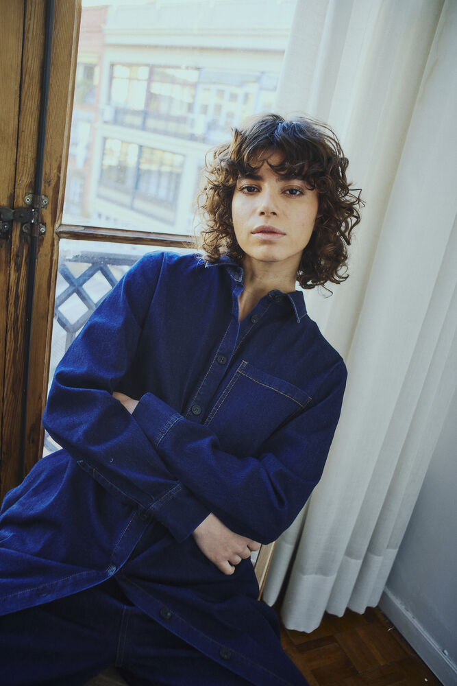 FRANSA CHICAGO DRESS 4 | UNWASHED BLUE DENIM