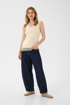CREAM ALVAIA TANK | OATMEAL