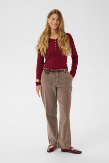 CREAM BRADY PANT | BROWN LENTIL