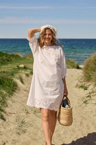 CREAM SELINA DRESS | SNOW WHITE