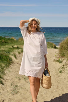 CREAM SELINA DRESS | SNOW WHITE