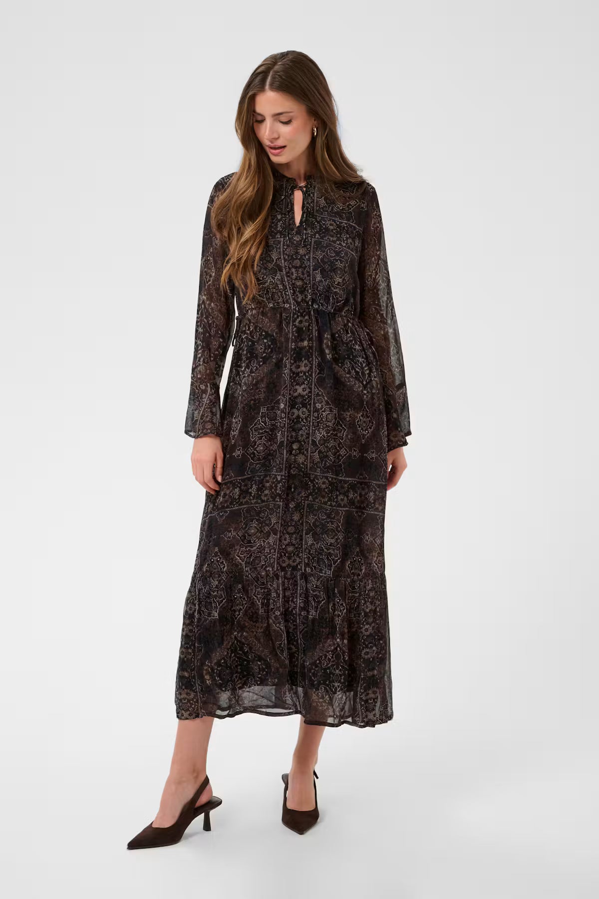 CREAM JESSICA DRESS | DARK ORIENTAL Blue