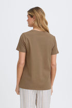 FRANSA ZASHOULDER TEE | BROWN