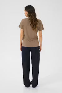 CREAM NAIA T-SHIRT | FOSSIL BROWN