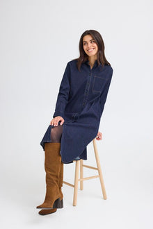 FRANSA CHICAGO DRESS 4 | UNWASHED BLUE DENIM