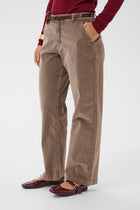 CREAM BRADY PANT | BROWN LENTIL