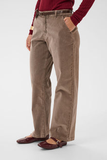 CREAM BRADY PANT | BROWN LENTIL