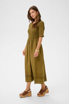 CREAM JANA DRESS | GOTHIC OLIVE