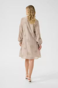 CREAM BINE DRESS | COBBLESTONE
