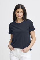 FRANSA ZASHOULDER TEE | DARK BLUE