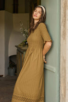 CREAM JANA DRESS | GOTHIC OLIVE