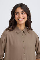 FRANSA JETT DRESS | BROWN
