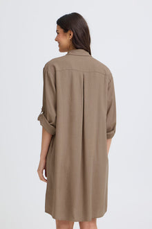 FRANSA JETT DRESS | BROWN