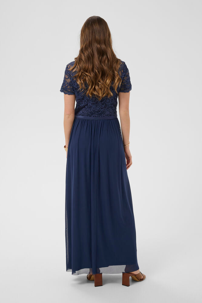 CREAM SYLVIE DRESS | NAVY BLAZER