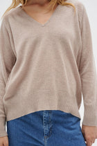 IN WEAR LUKKA PULLOVER | BEIGE MELANGE - BROWN