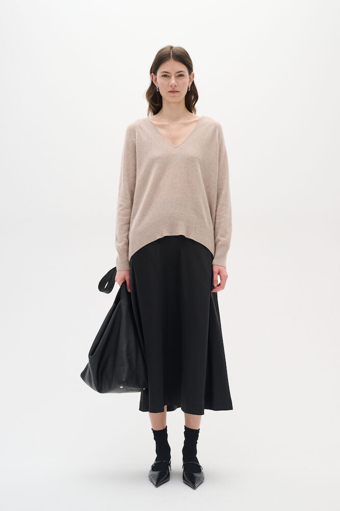 IN WEAR LUKKA PULLOVER | BEIGE MELANGE - BROWN