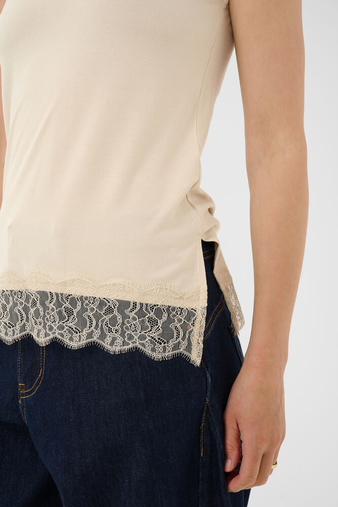 CREAM ALVAIA TANK | OATMEAL