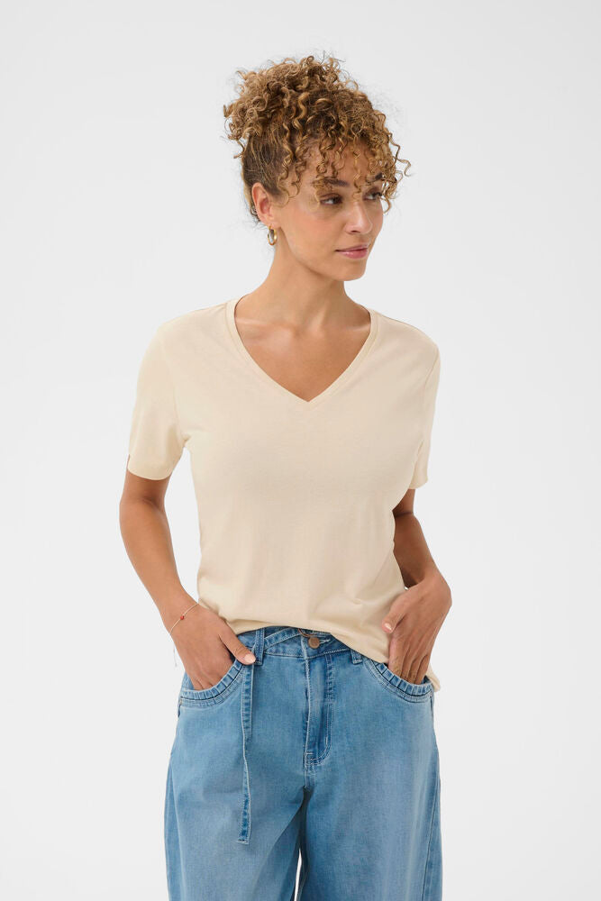 CREAM NAIA T-SHIRT | OATMEAL