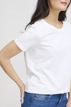 FRANSA ZASHOULDER TEE | WHITE