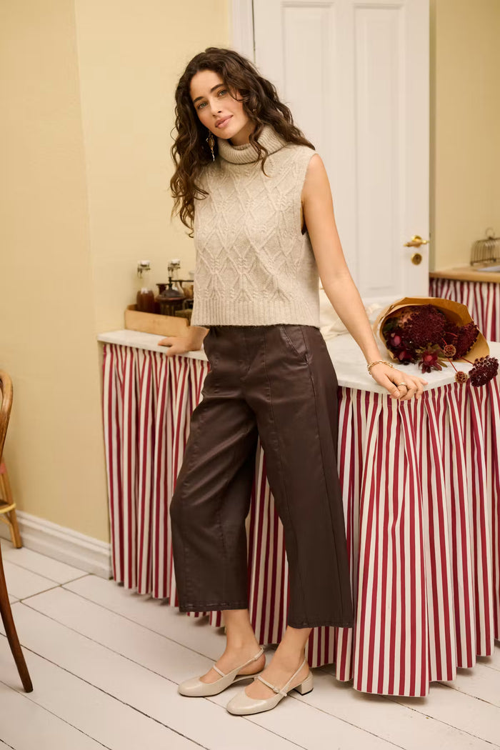 CREAM WINNI TROUSER | JAVA BROWN