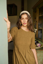 CREAM JANA DRESS | GOTHIC OLIVE